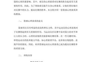 为什么篮球训练趋势越来越注重心理素质:深度解析与最佳实践